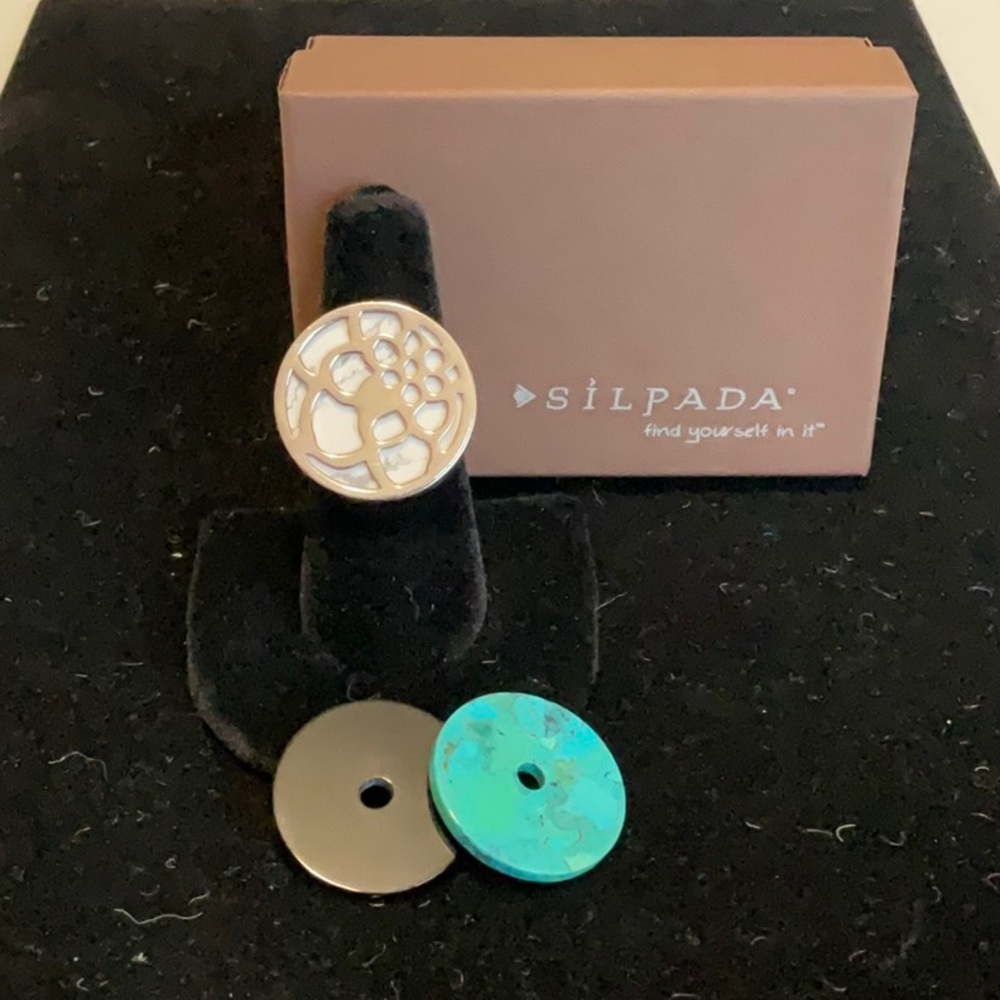 Interchangeable Sterling Silver Ring - image 1